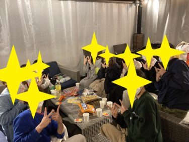 雨でも友達みんなとBBQ三昧！